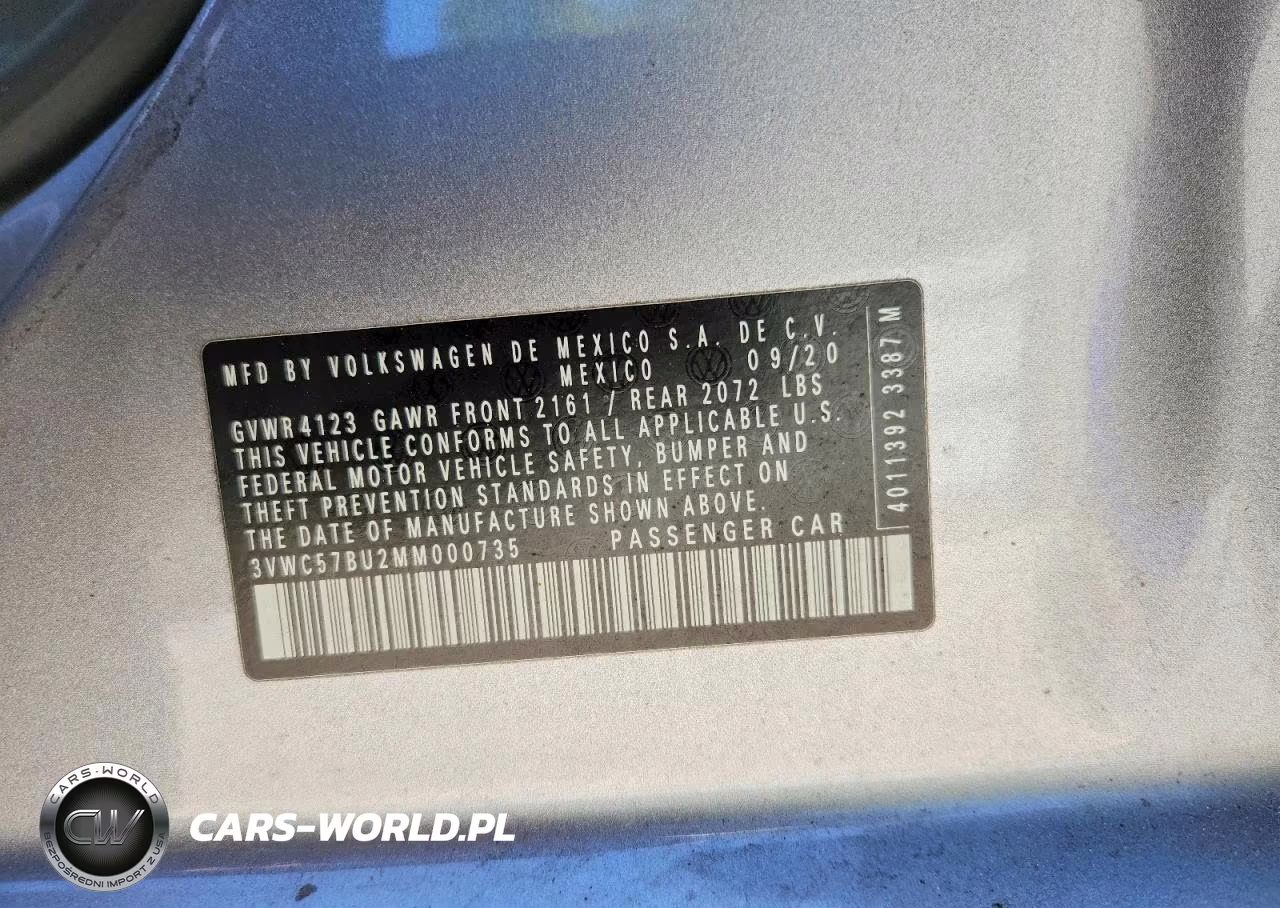 2021 Volkswagen Jetta S VIN:3VWC57BU2MM000735 - 12