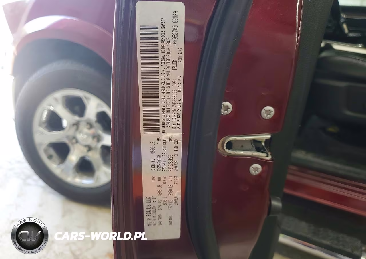 2017 Ram 1500 Laramie VIN:1C6RR7NT7HS800598 - 12
