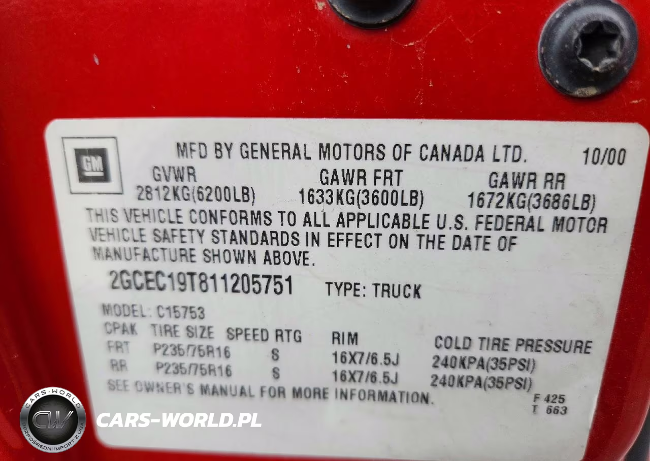 2001 Chevrolet Silverado C1500 VIN:2GCEC19T811205751 - 13