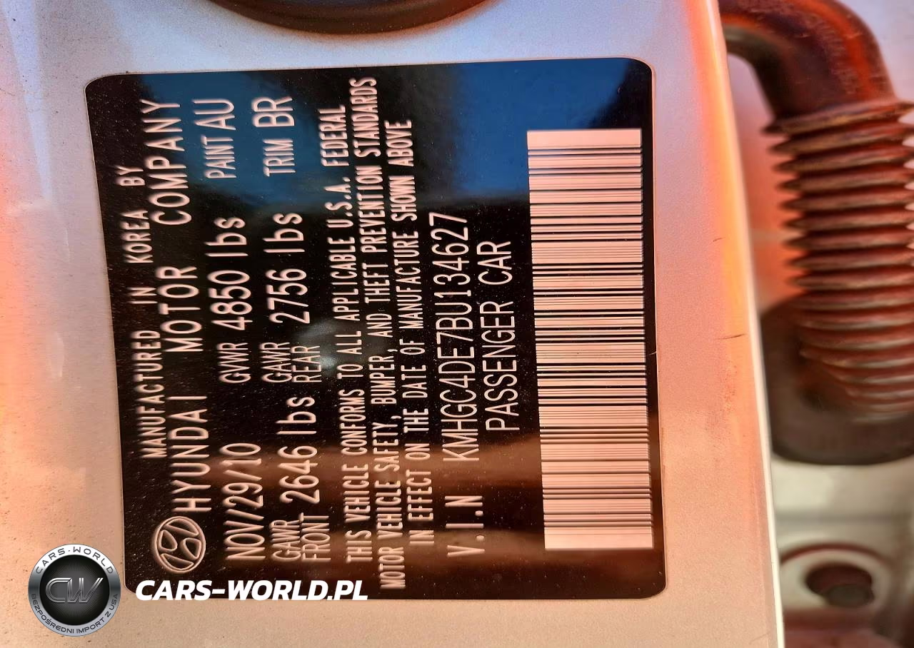 2011 Hyundai Genesis 3.8L VIN:KMHGC4DE7BU134627 - 12