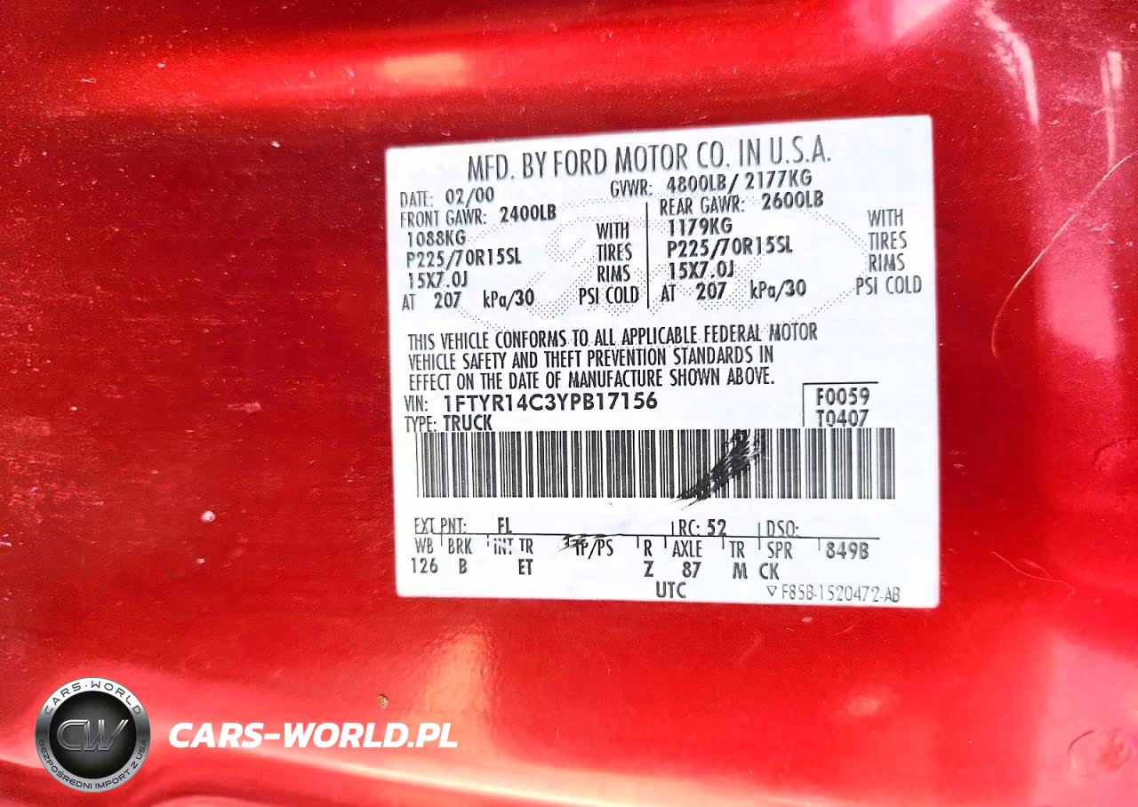 2000 Ford Ranger Super Cab VIN:1FTYR14C3YPB17156 - 13