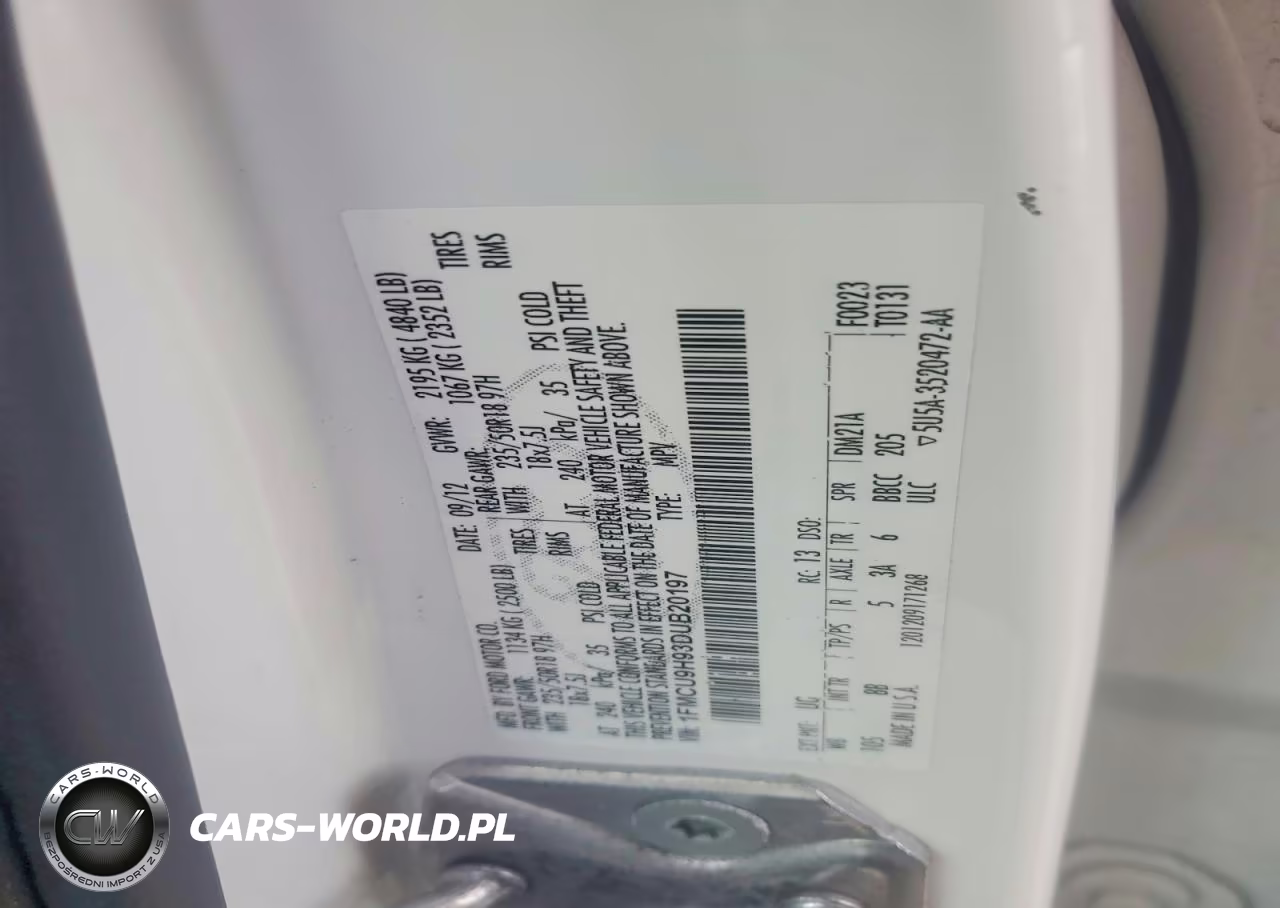 2013 Ford Escape Sel VIN:1FMCU9H93DUB20197 - 13