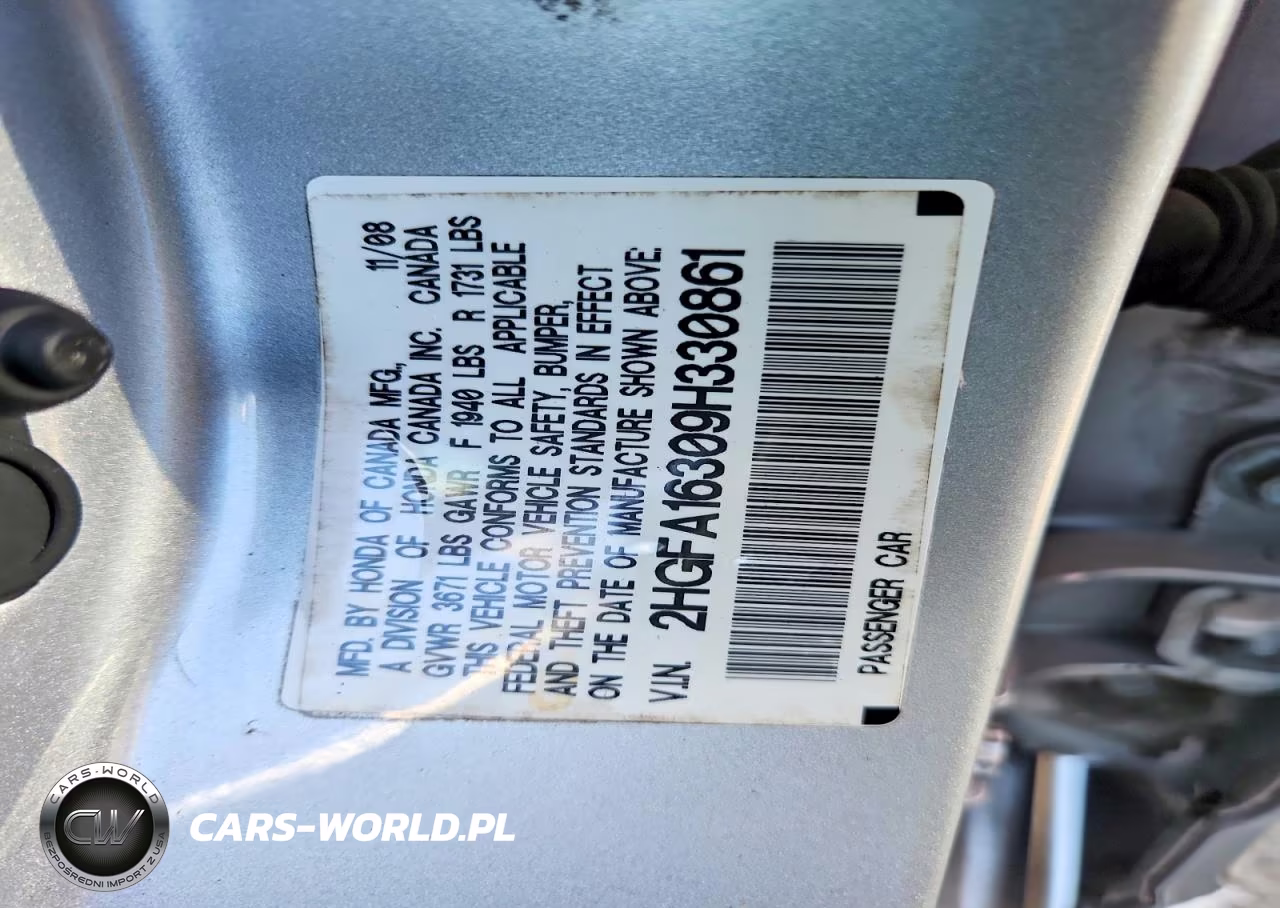 2009 Honda Civic Vp VIN:2HGFA16309H330861 - 12