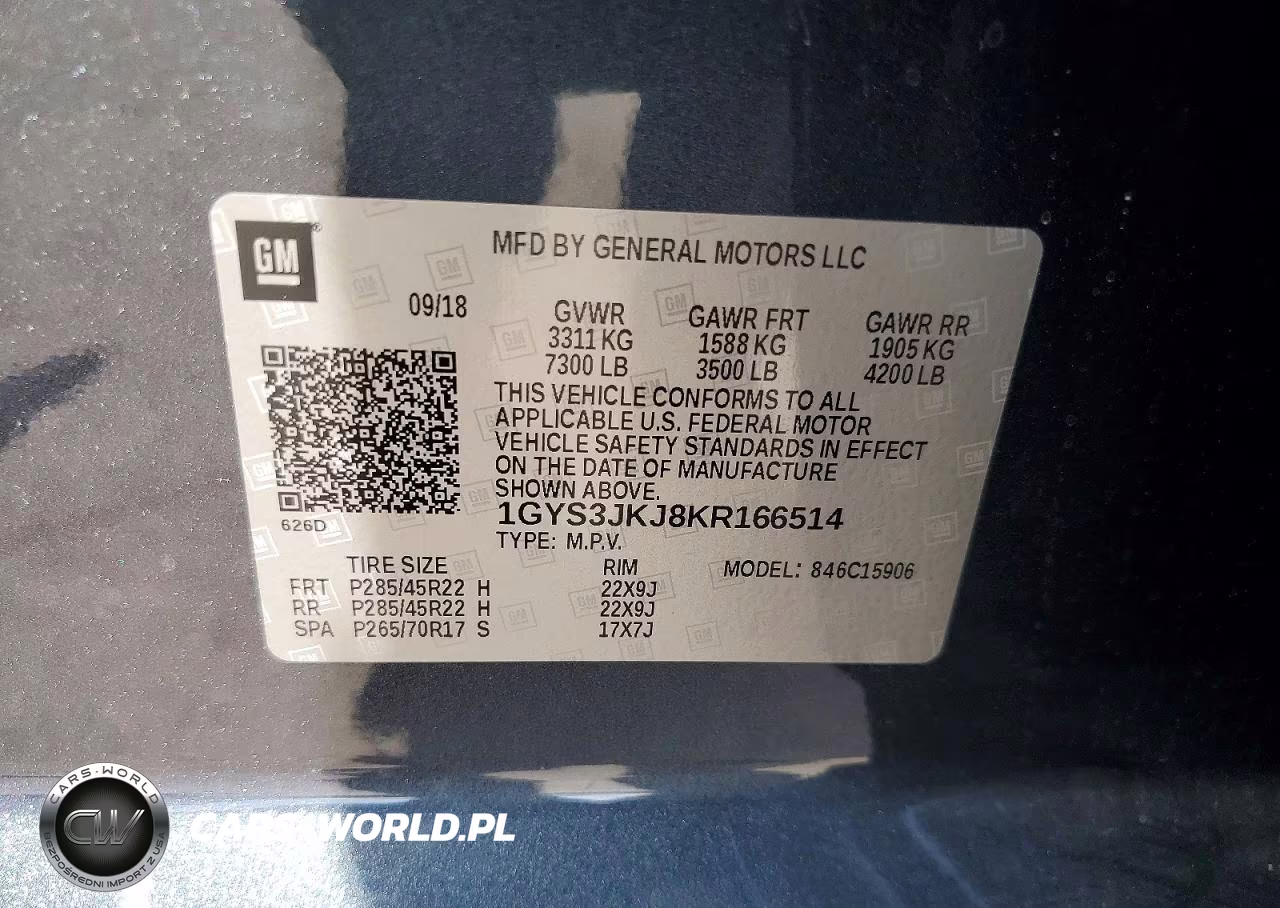 2019 Cadillac Escalade Esv Premium Luxury VIN:1GYS3JKJ8KR166514 - 13