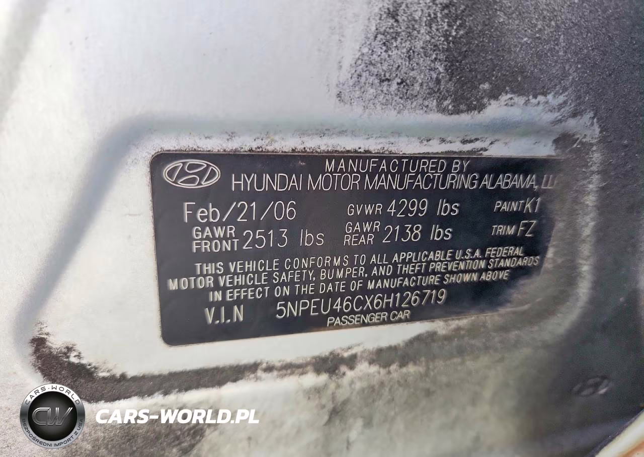 2006 Hyundai Sonata Gls VIN:5NPEU46CX6H126719 - 12