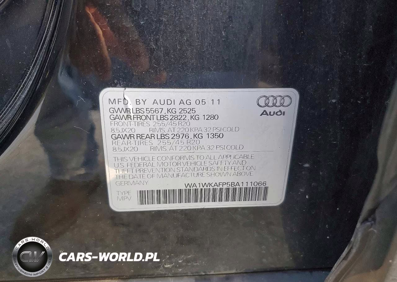 2011 Audi Q5 Prestige VIN:WA1WKAFP5BA111066 - 12