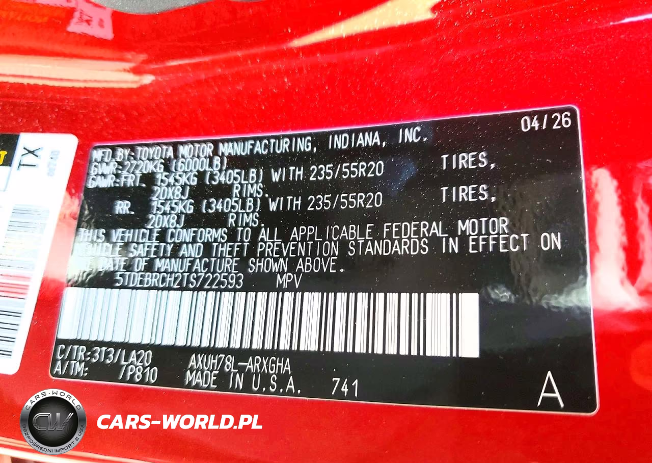 2026 Toyota Highlander Hybrid Platinum VIN:5TDEBRCH2TS722593 - 12