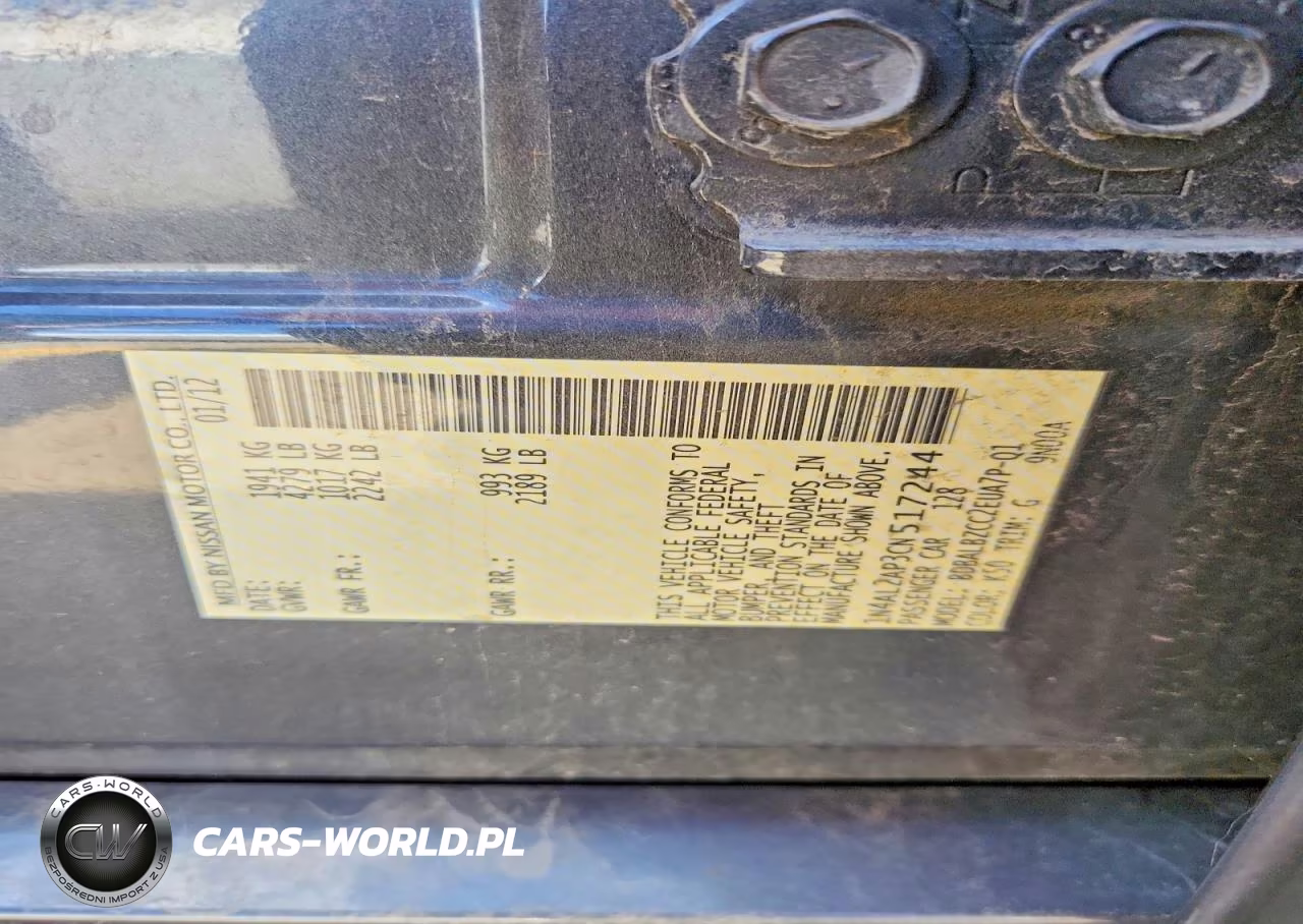 2012 Nissan Altima 2.5 VIN:1N4AL2AP3CN517244 - 12