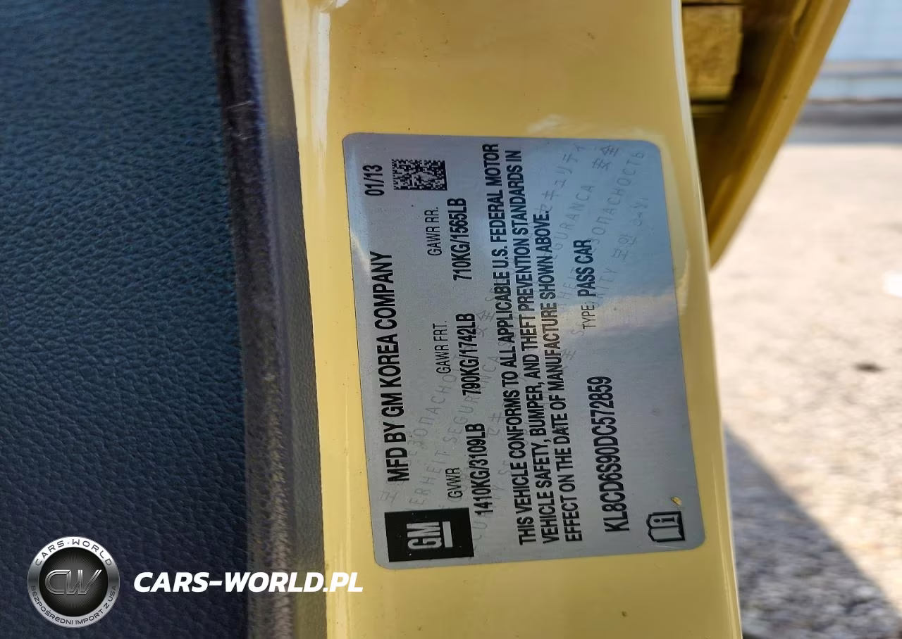 2013 Chevrolet Spark 1Lt VIN:KL8CD6S90DC572859 - 12