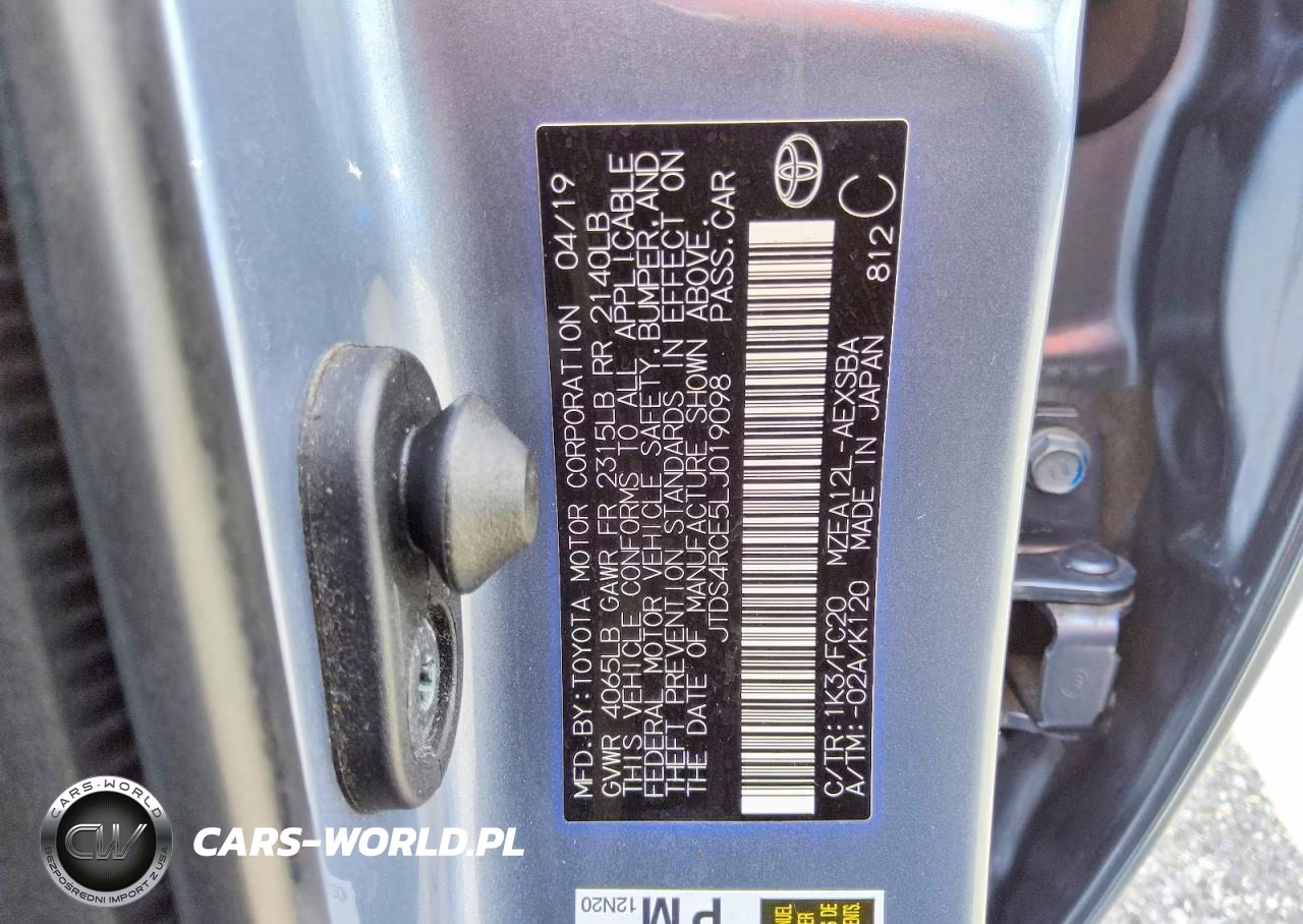 2020 Toyota Corolla Se VIN:JTDS4RCE5LJ019098 - 12
