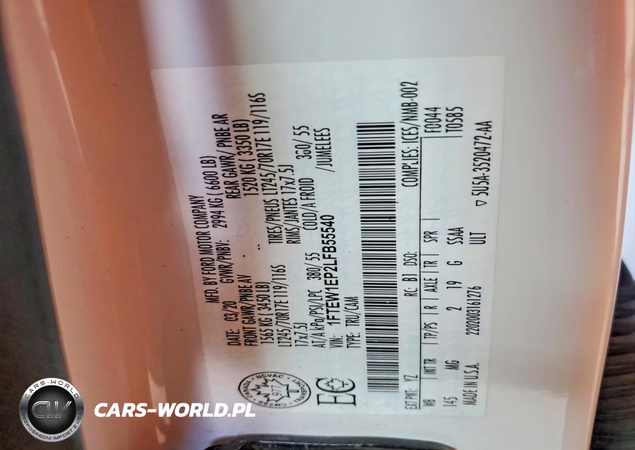 2020 Ford F150 Xlt VIN:1FTEW1EP2LFB55540 - 12