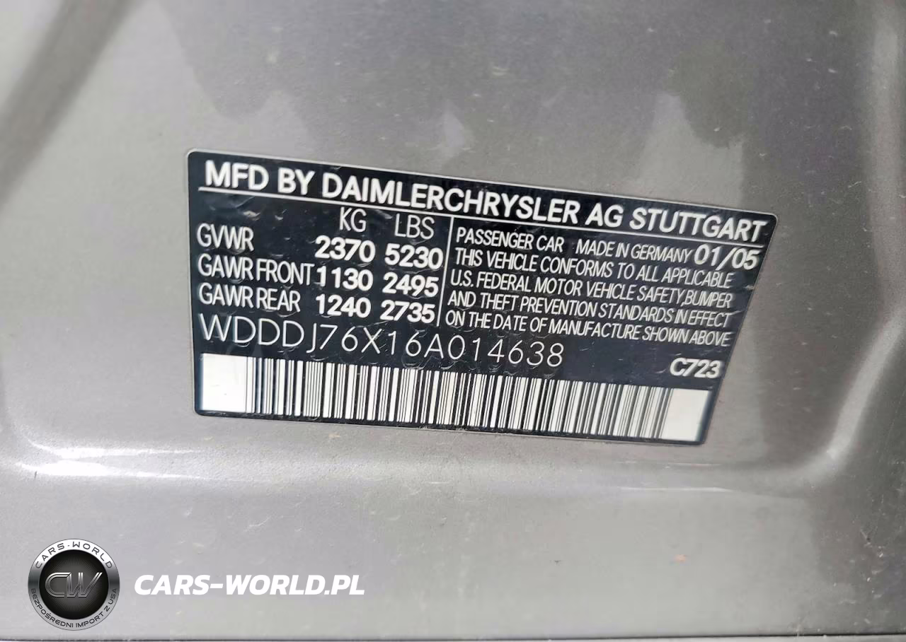 2006 Mercedes-Benz Cls 55 Amg VIN:WDDDJ76X16A014638 - 12