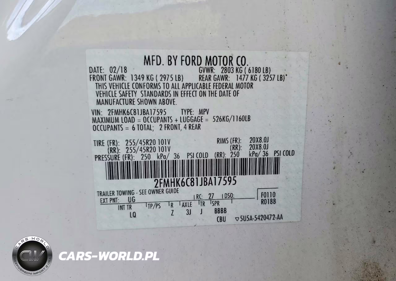 2018 Ford Flex Sel VIN:2FMHK6C81JBA17595 - 12