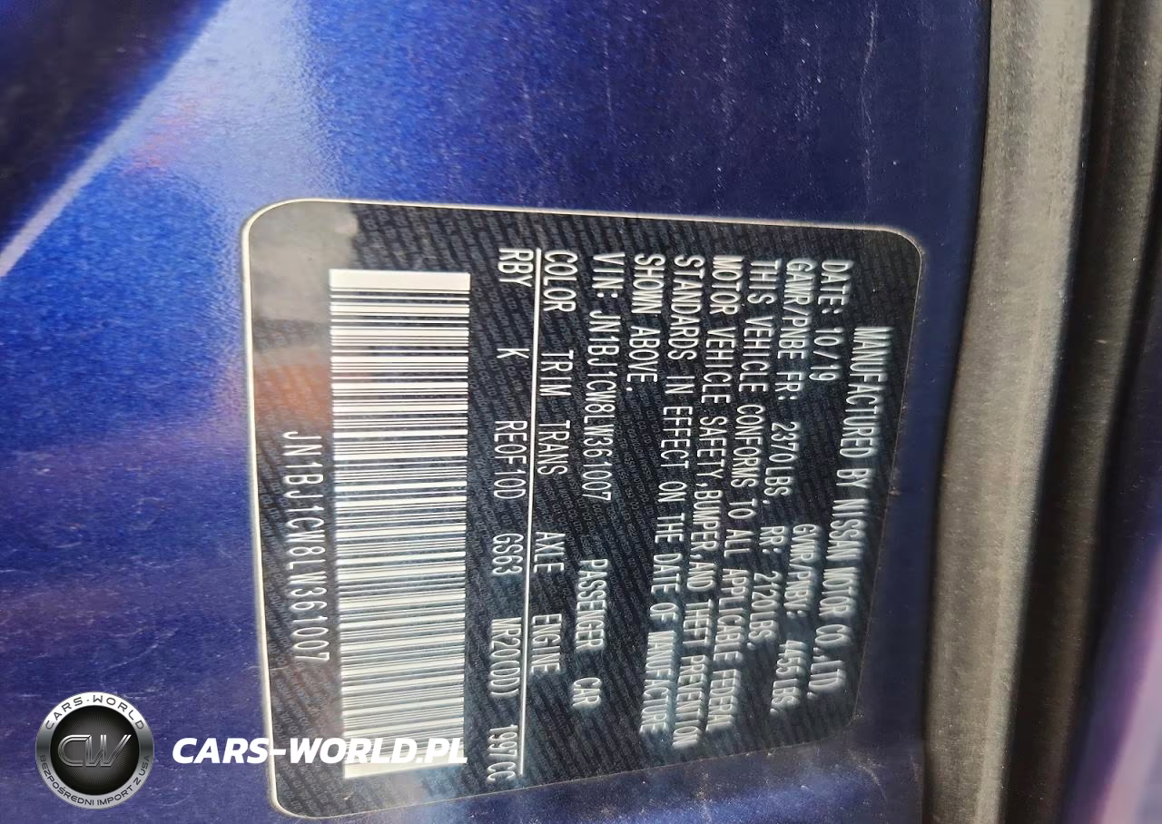 2020 Nissan Rogue Sport Sv VIN:JN1BJ1CW8LW361007 - 13