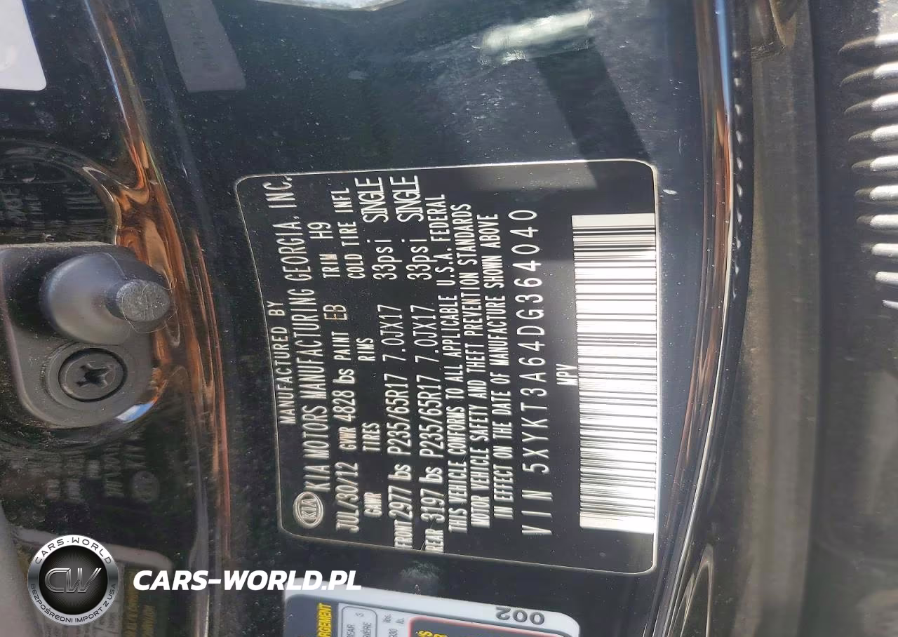 2013 Kia Sorento Lx VIN:5XYKT3A64DG364040 - 12