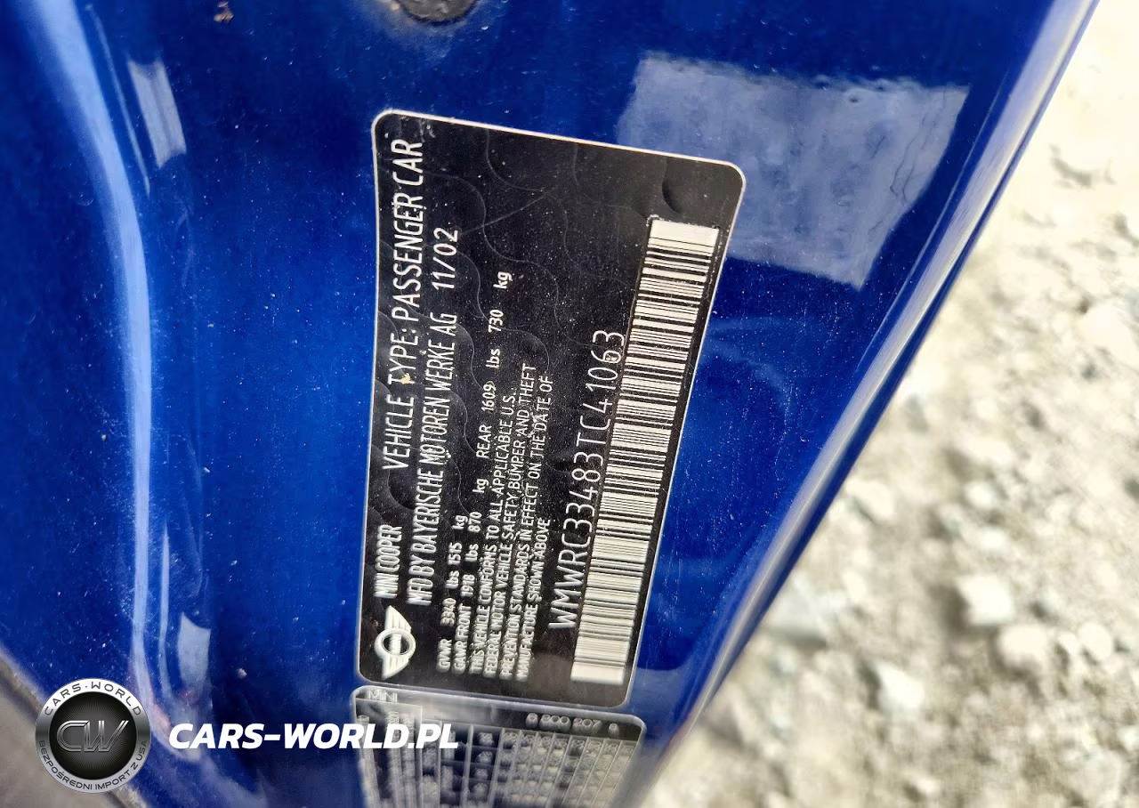 2003 Mini Cooper Base VIN:WMWRC33483TC41063 - 12