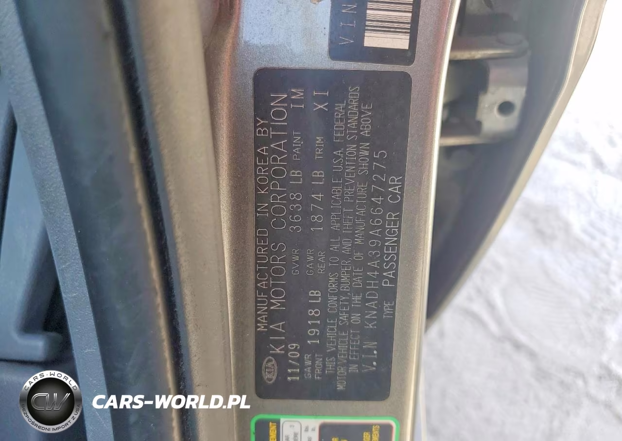 2010 Kia Rio Lx VIN:KNADH4A39A6647275 - 12