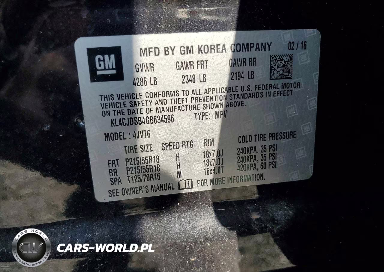 2016 Buick Encore Premium VIN:KL4CJDSB4GB634596 - 13
