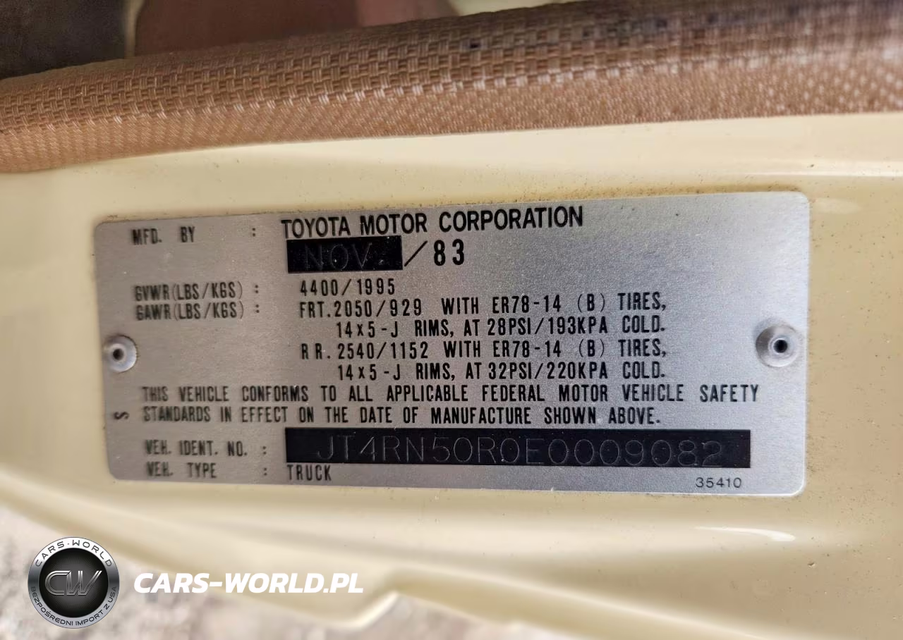 1984 Toyota Pickup 1-2 Ton Rn50 VIN:JT4RN50R0E0009082 - 12