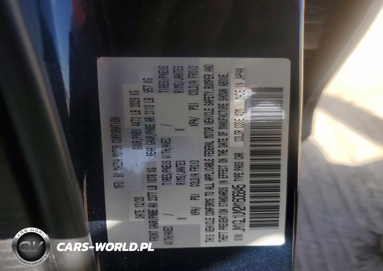 2021 Mazda 6 Sport VIN:JM1GL1UM2M1606845 - 12