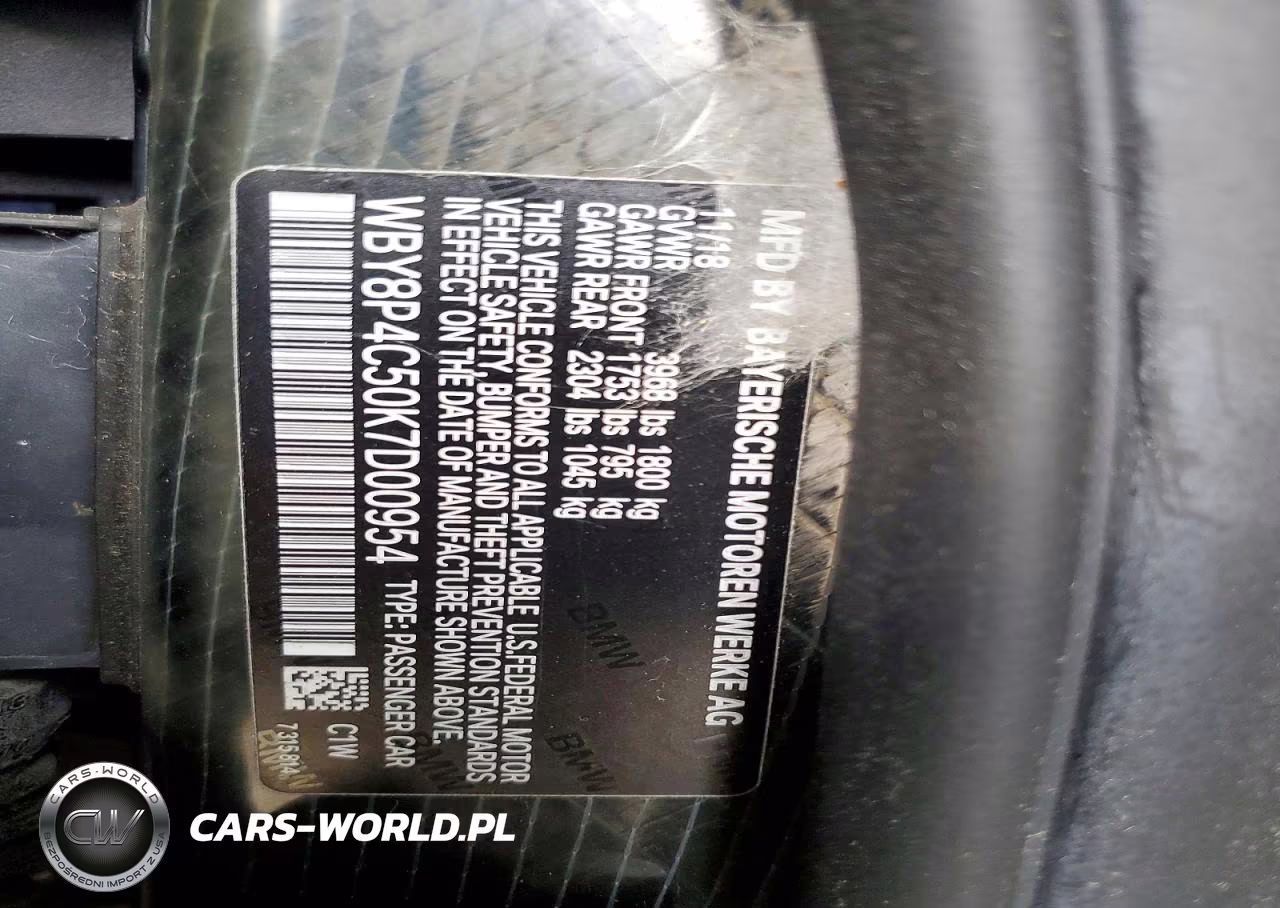2019 BMW I3 Rex VIN:WBY8P4C50K7D00954 - 12