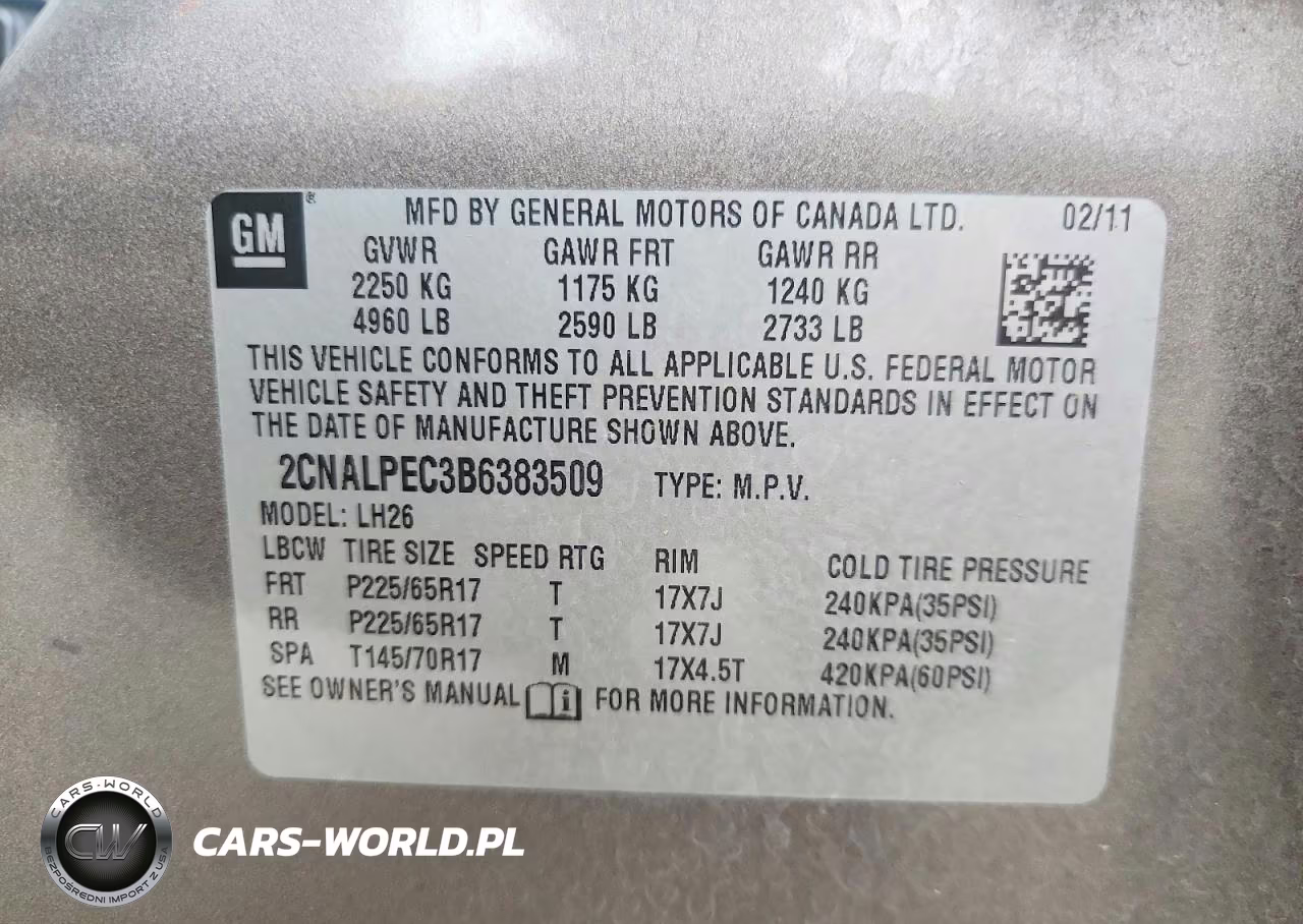 2011 Chevrolet Equinox Lt VIN:2CNALPEC3B6383509 - 12
