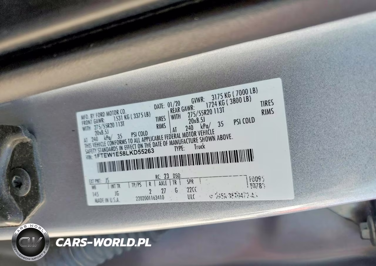 2020 Ford F150 Supercrew VIN:1FTEW1E58LKD55263 - 12