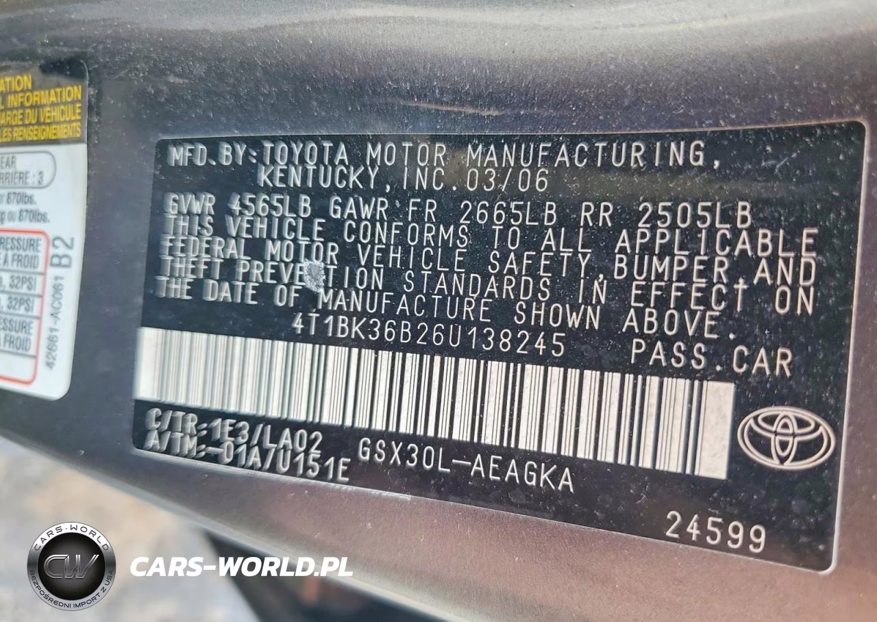 2006 Toyota Avalon Xls VIN:4T1BK36B26U138245 - 12