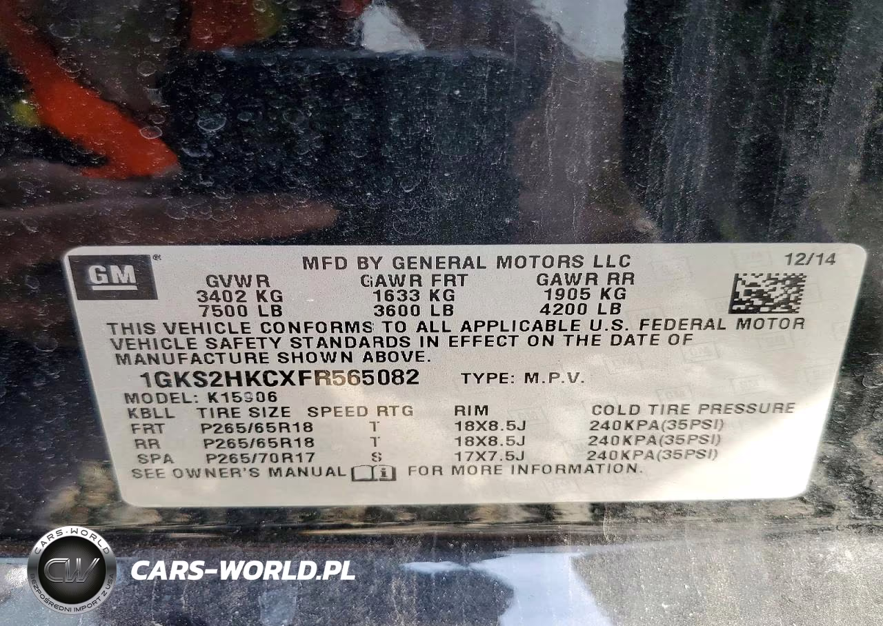 2015 GMC Yukon Xl K1500 Slt VIN:1GKS2HKCXFR565082 - 13