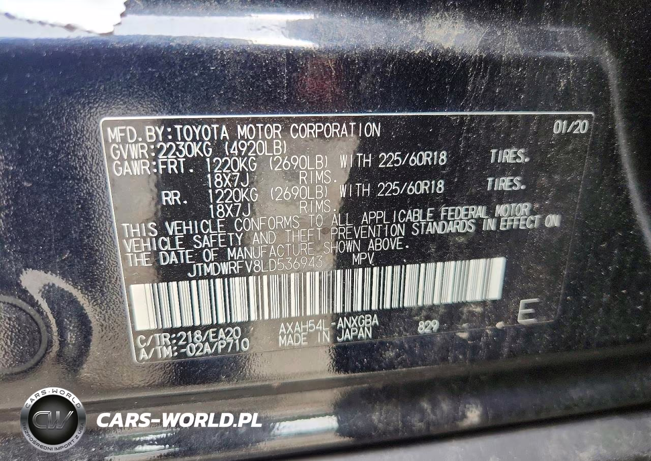 2020 Toyota Rav4 Limited VIN:JTMDWRFV8LD536943 - 14