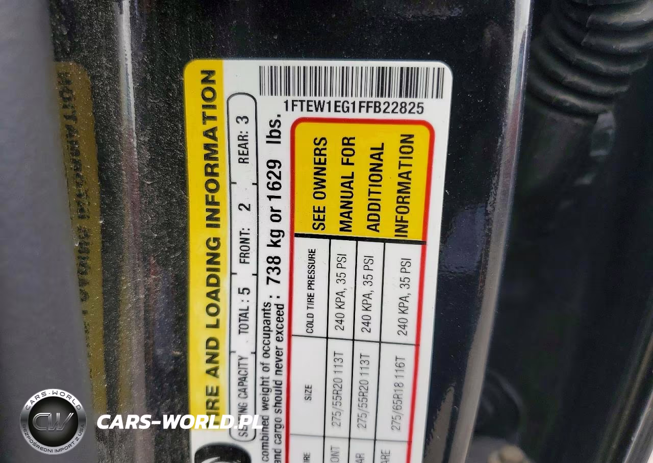 2015 Ford F150 Supercrew VIN:1FTEW1EG1FFB22825 - 13