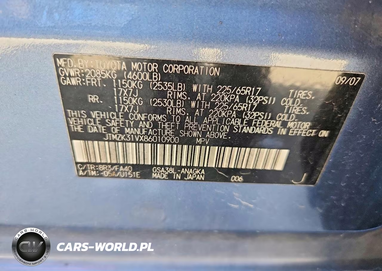 2008 Toyota Rav4 Limited VIN:JTMZK31VX86010900 - 12