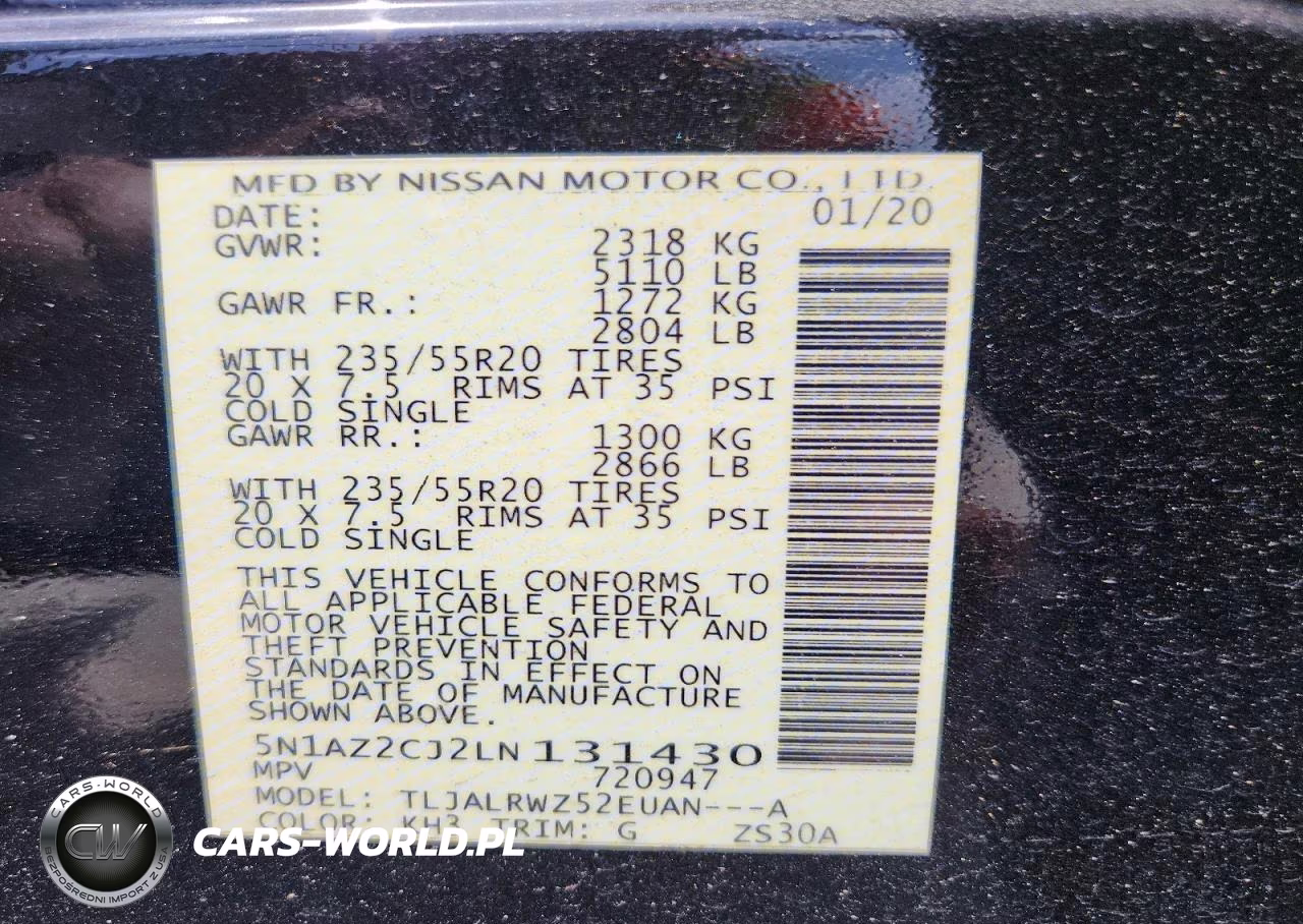 2020 Nissan Murano Sl VIN:5N1AZ2CJ2LN131430 - 13