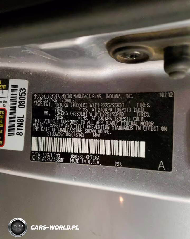2013 Toyota Sequoia Limited VIN:5TDJW5G10DS076142 - 13