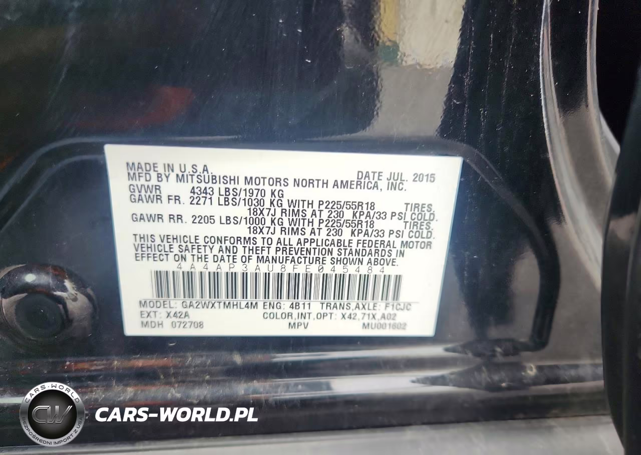 2015 Mitsubishi Outlander Sport Es VIN:4A4AP3AU8FE045484 - 12