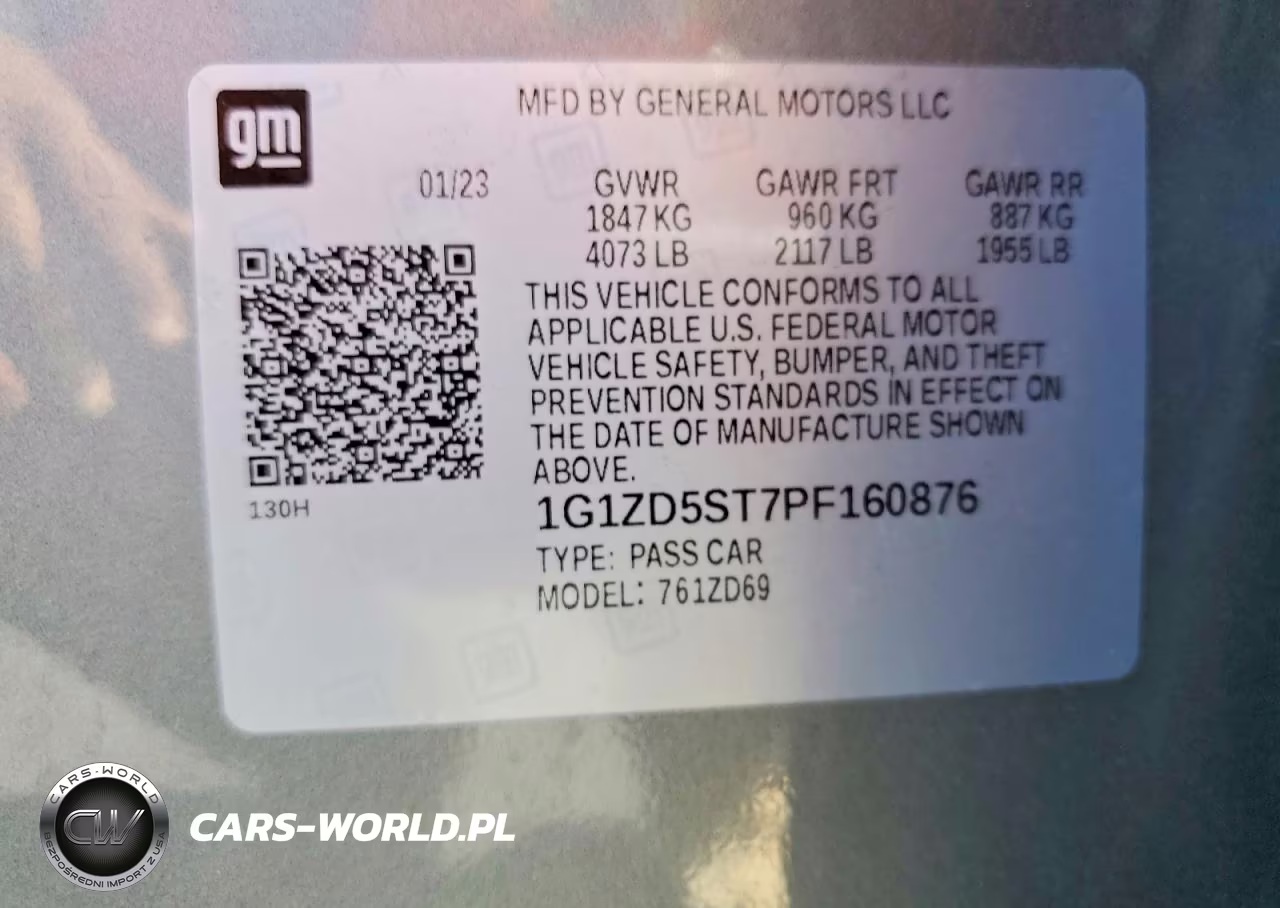 2023 Chevrolet Malibu Lt VIN:1G1ZD5ST7PF160876 - 12