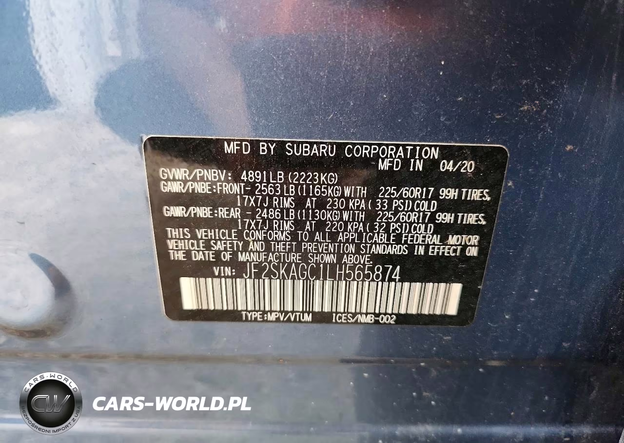 2020 Subaru Forester Premium VIN:JF2SKAGC1LH565874 - 13