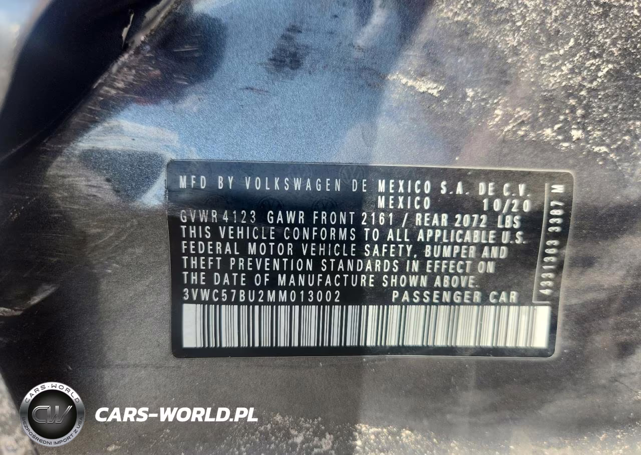 2021 Volkswagen Jetta VIN:3VWC57BU2MM013002 - 12