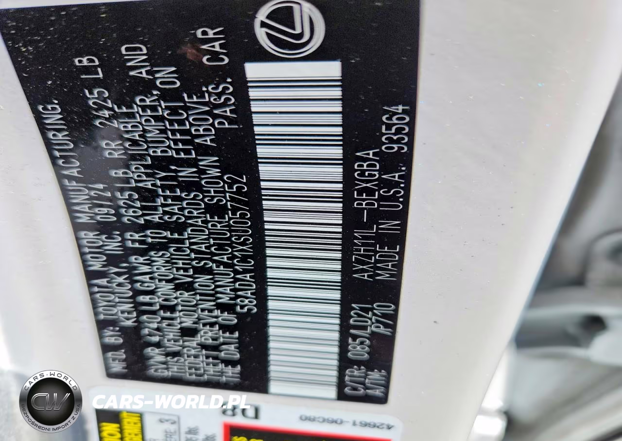 2025 Lexus Es 300H Base VIN:58ADA1C1XSU057752 - 13