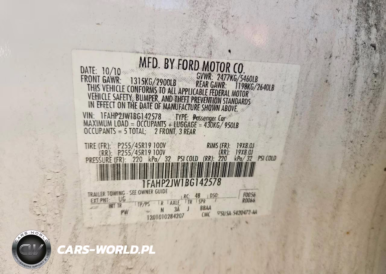 2011 Ford Taurus Limited VIN:1FAHP2JW1BG142578 - 13