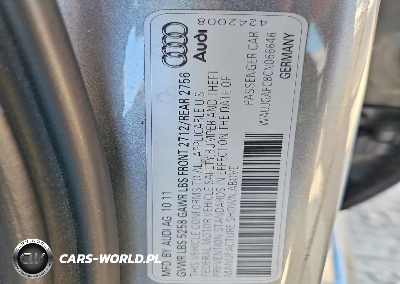 2012 Audi A6 Prestige VIN:WAUJGAFC8CN066646 - 13