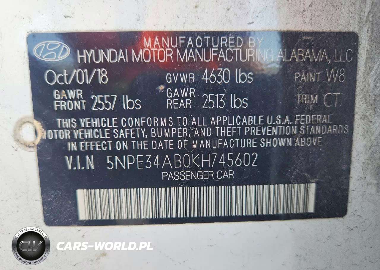 2019 Hyundai Sonata Limited Turbo VIN:5NPE34AB0KH745602 - 12