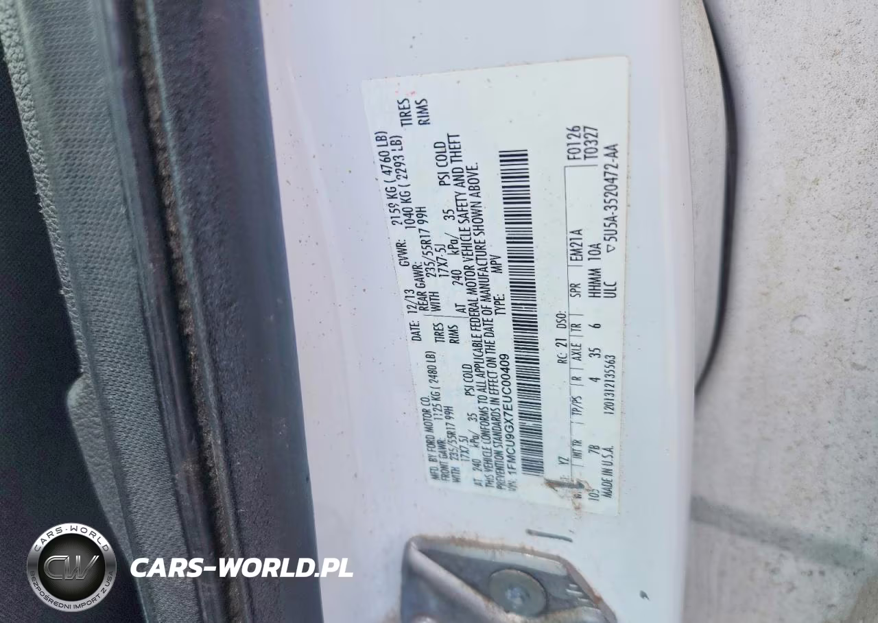 2014 Ford Escape Se VIN:1FMCU9GX7EUC00409 - 13