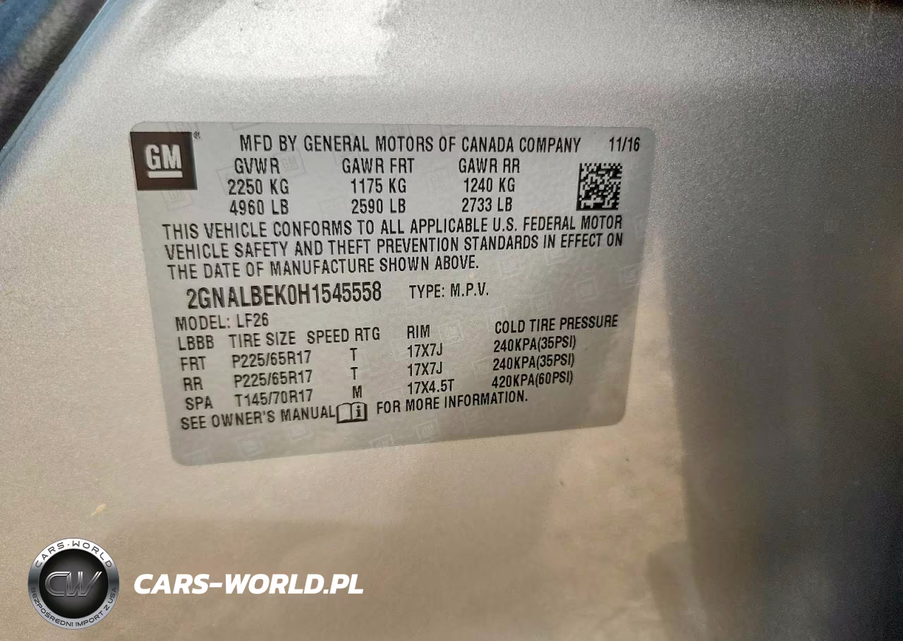 2017 Chevrolet Equinox Ls VIN:2GNALBEK0H1545558 - 13