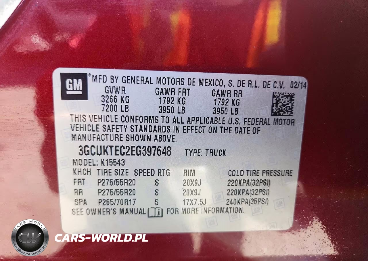 2014 Chevrolet Silverado K1500 High Country VIN:3GCUKTEC2EG397648 - 12