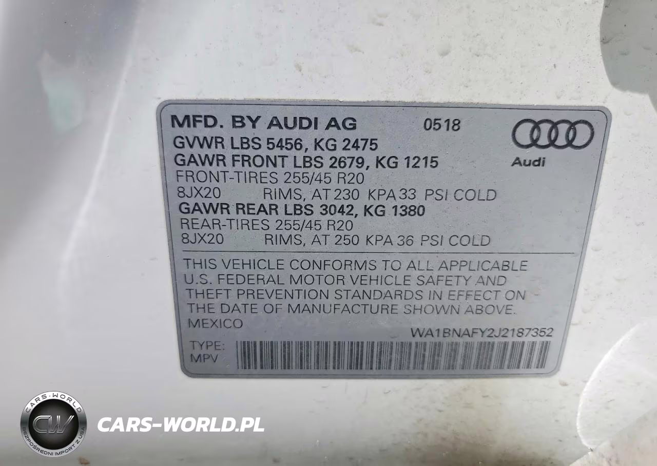 2018 Audi Q5 Premium Plus VIN:WA1BNAFY2J2187352 - 13