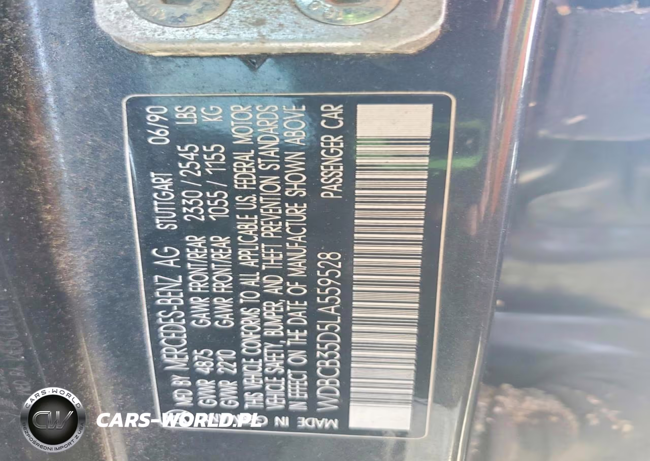 1990 Mercedes-Benz 350 Sdl VIN:WDBCB35D5LA559528 - 12