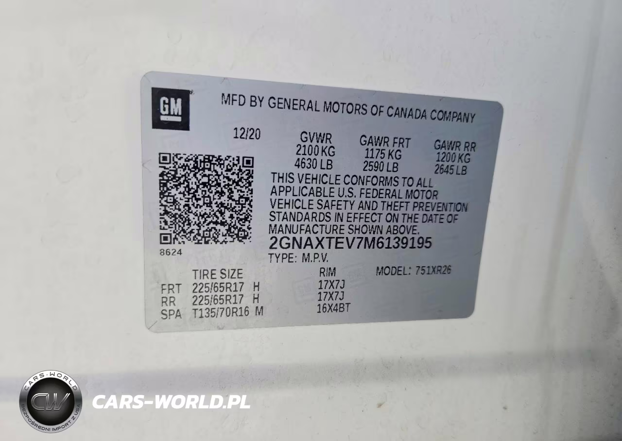 2021 Chevrolet Equinox Lt VIN:2GNAXTEV7M6139195 - 12