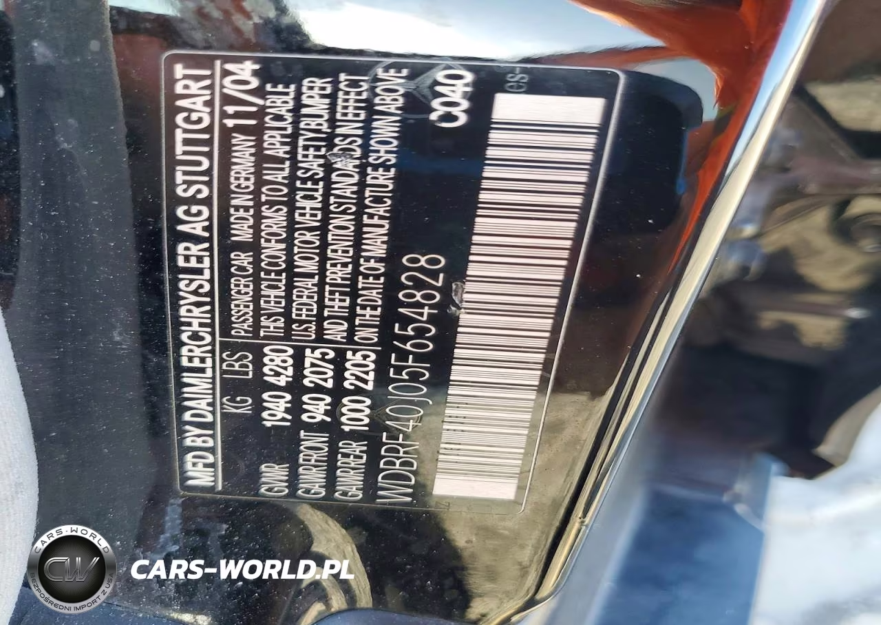 2005 Mercedes-Benz C 230K Sport Sedan VIN:WDBRF40J05F654828 - 12