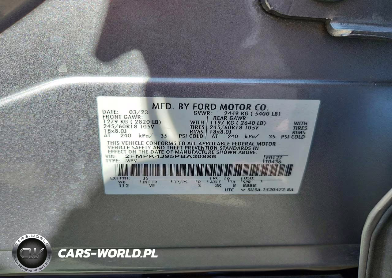 2023 Ford Edge Sel VIN:2FMPK4J95PBA30886 - 12